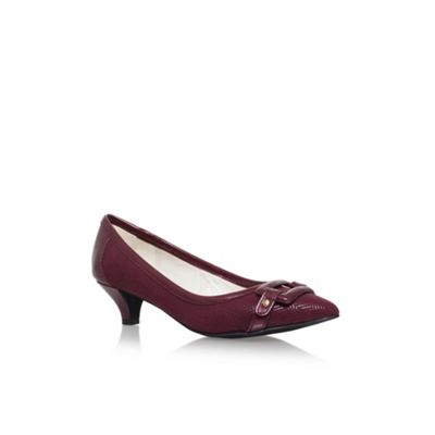 Anne Klein Red 'Melanie' low heel court shoes